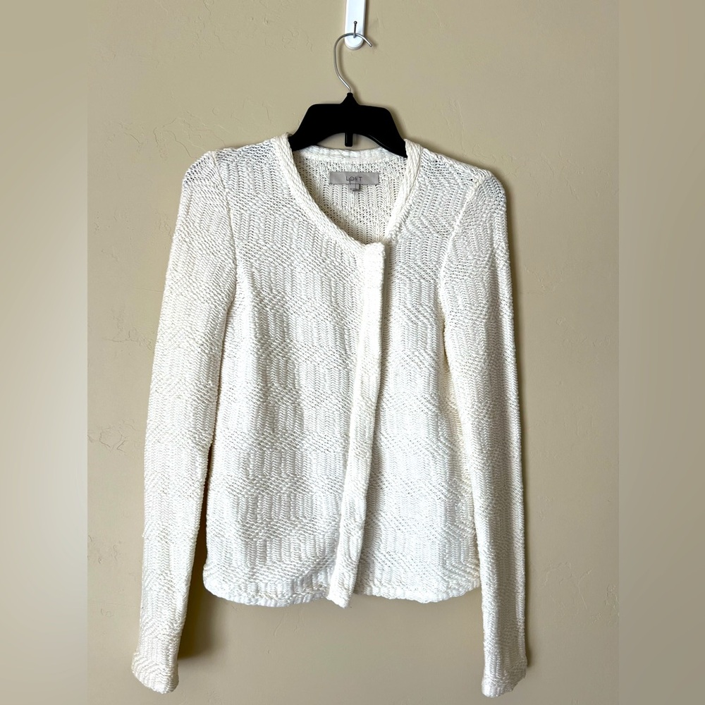 NWOT LOFT Asymmetrical Zip-Up Sweater